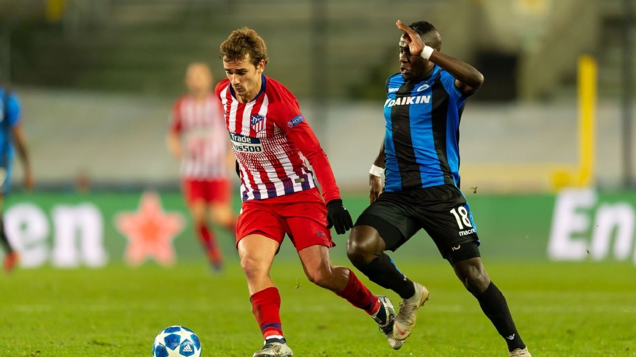 LAGA UCL: Club Brugge vs Atletico Madrid.