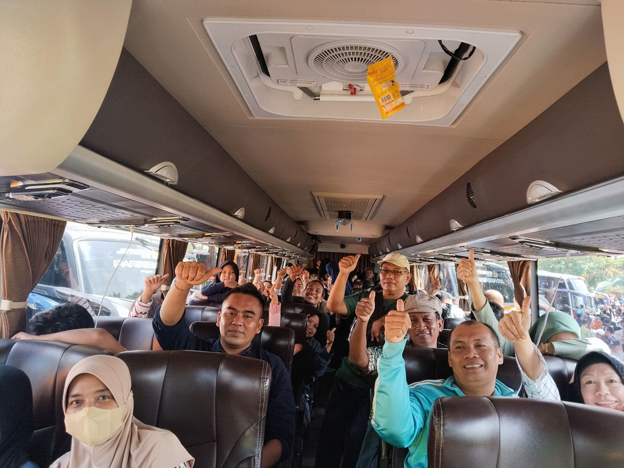 SEMRINGAH: Sebanyak 300 perantau asal Blora di Jakarta saat melakukan perjalanan mudik gratis. 