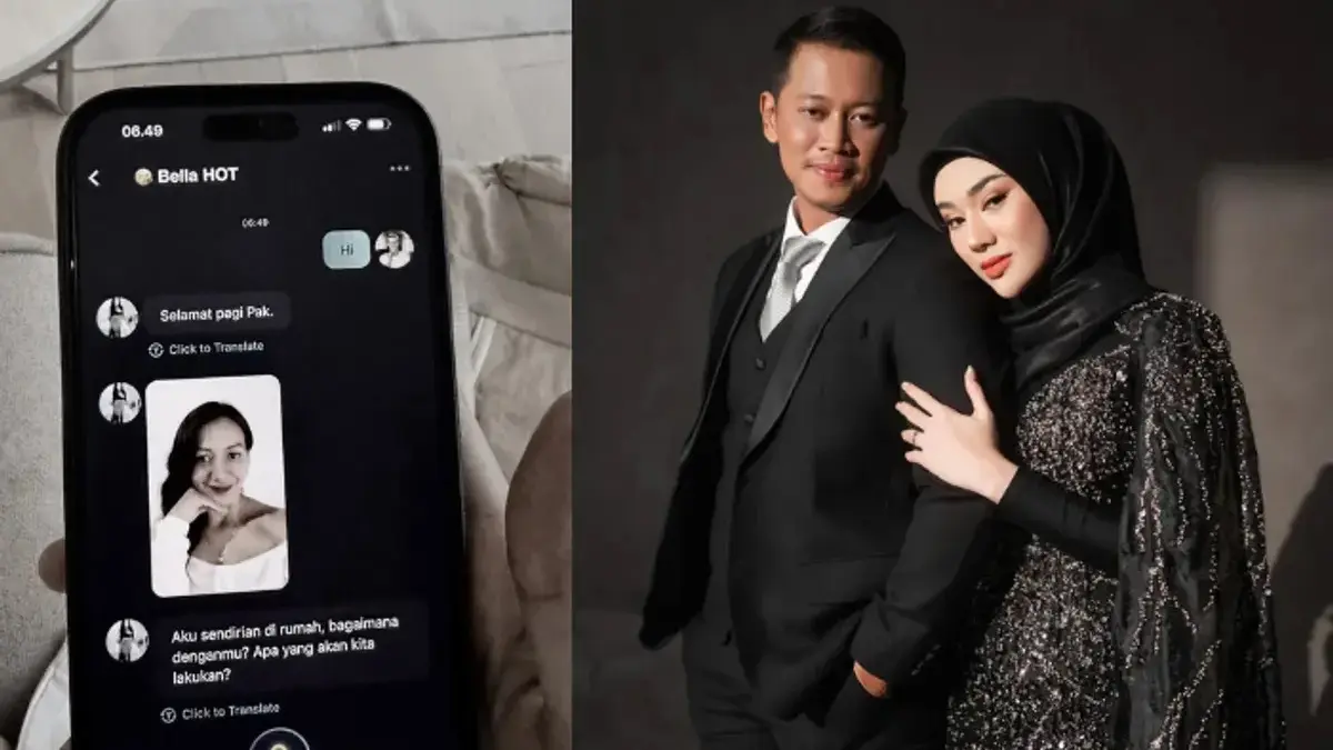 SELINGKUH: Clara Shinta pergoki suaminya VCS dengan perempuan lain.