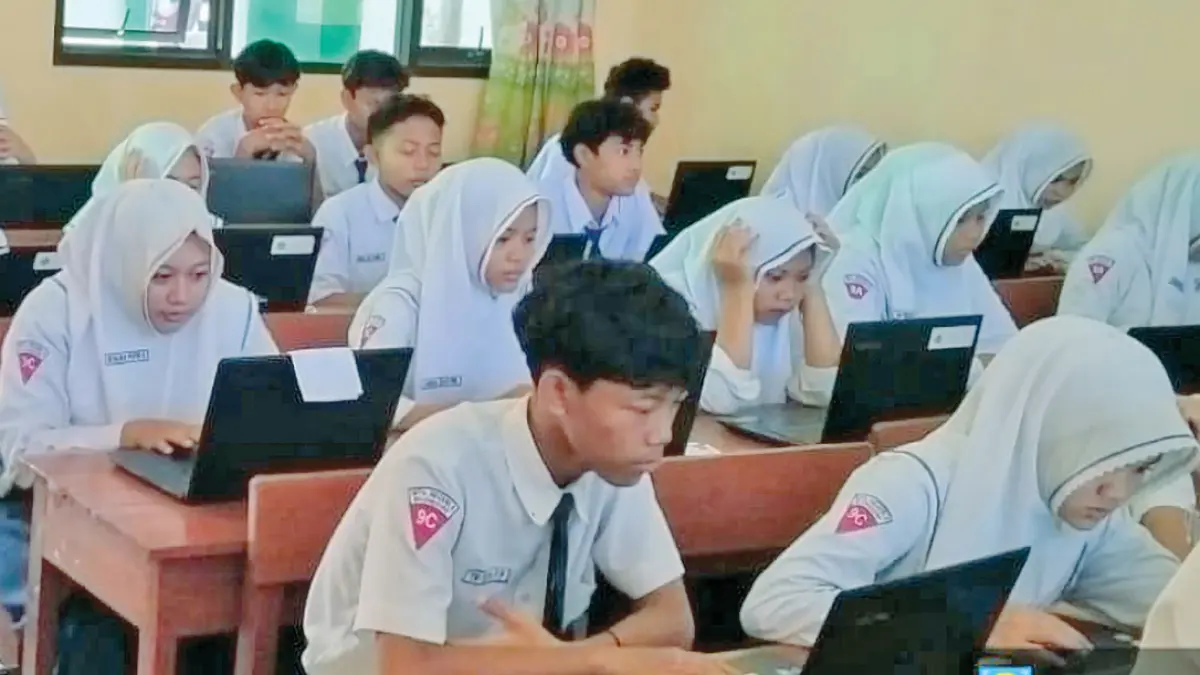 TES KEMAMPUAN AKADEMIK: Pelaksanaan geladi bersih TKA di MTsN 5 Bojonegoro pada awal Maret lalu. Hari ini (6/4) TKA sesungguhnya mulai digelar. (ISTIMEWA/RADAR BOJONEGORO)