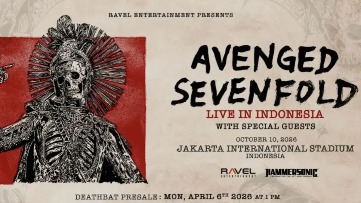AVENGED SEVENFOLD: Band Avenged Sevenfold gelar konser di Indonesia pada 10 Oktober 2026.