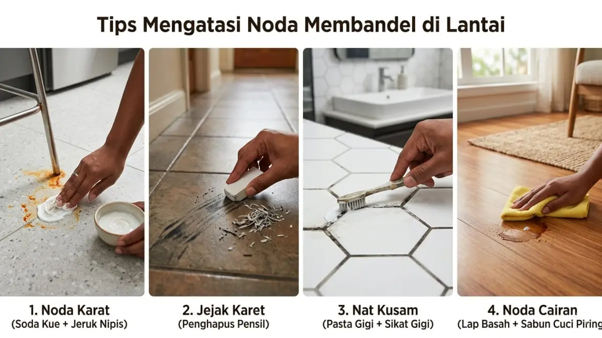 TIPS: Ikuti langkah-langkah untuk membersihkan noda lantai rumah.