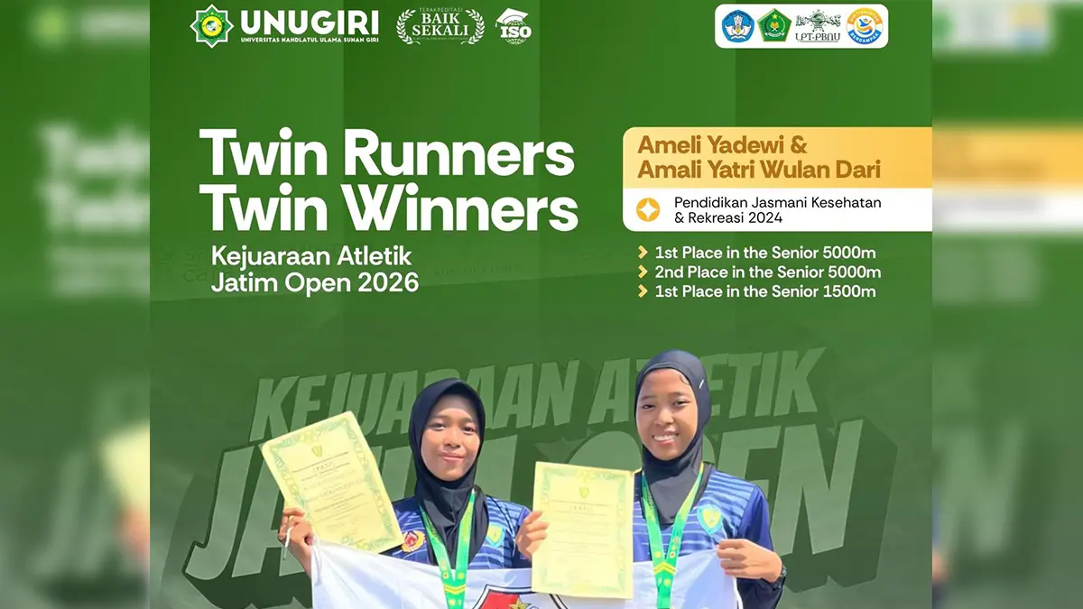 Program Studi Pendidikan Jasmani, Kesehatan, dan Rekreasi (PJKR) Unugiri menunjukkan prestasi gemilang dalam ajang Jatim Open 2026. (UNUGIRI FOR RADAR BOJONEGORO)