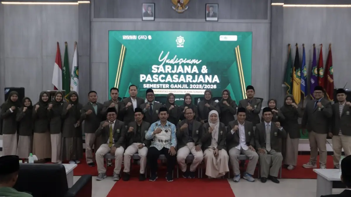 Yudisium Sarjana dan Pascasarjana semester ganjil 2025/26 Unugiri sukses digelar. (UNUGIRI FOR RADAR BOJONEGORO)