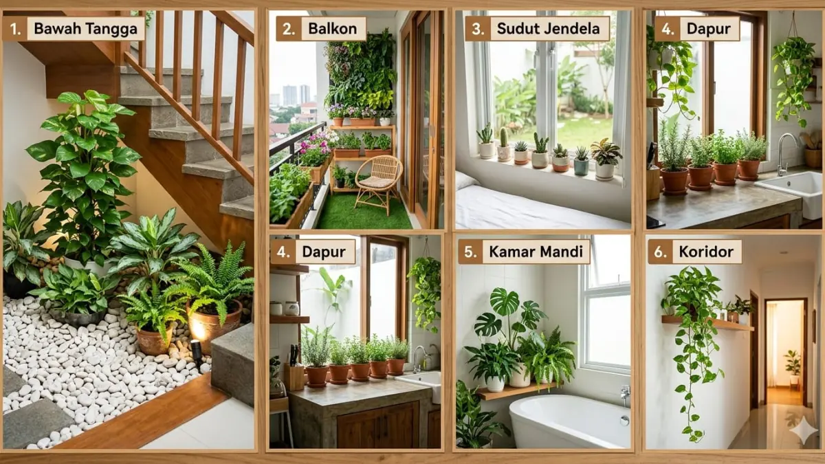 TAMAN INDOOR: Jadi seluruh sudut rumah menjadi taman yang estetik.