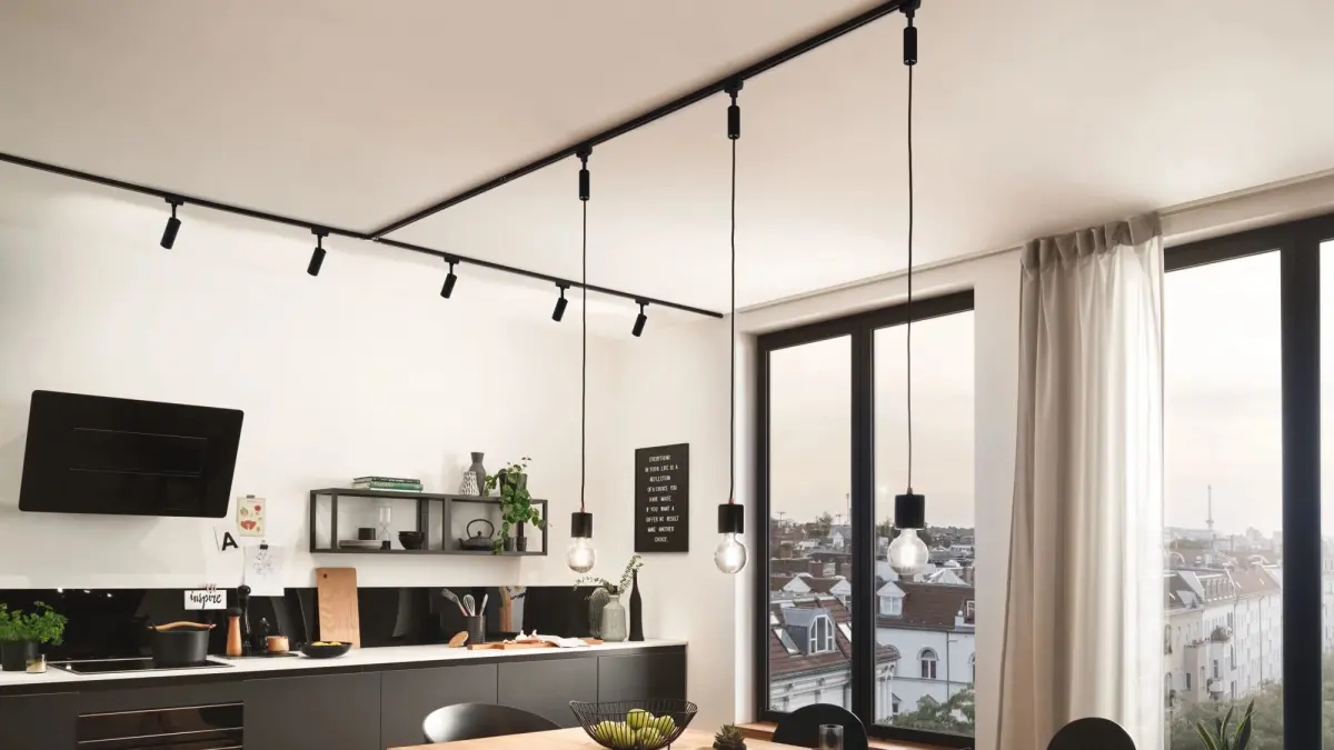 Ide fittingan lampu dapur yang estetik. (en.paulmann.com)
