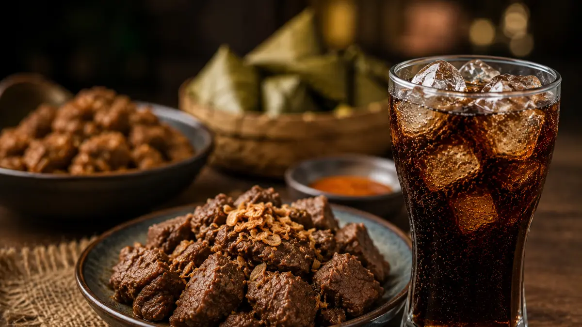 Ilustrasi minum soda setelah makan daging. (AI/HAKAM ALGHIVARI/RADAR BOJONEGORO)