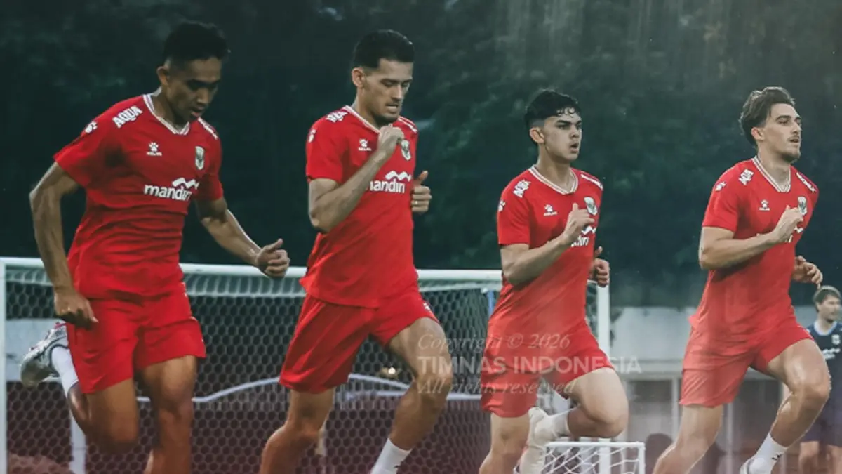 Timnas Indonesia ketika berlatih untuk persiapan melawan Oman di Jakarta, Jumat (5/6). (DOK. TIMNAS INDONESIA)