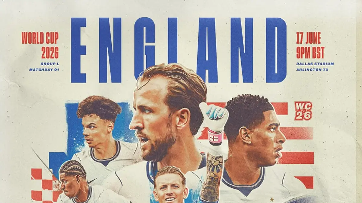 Prediksi skor Inggris vs Kroasia di Piala Dunia 2026. (INSTAGRAM ENGLAND)