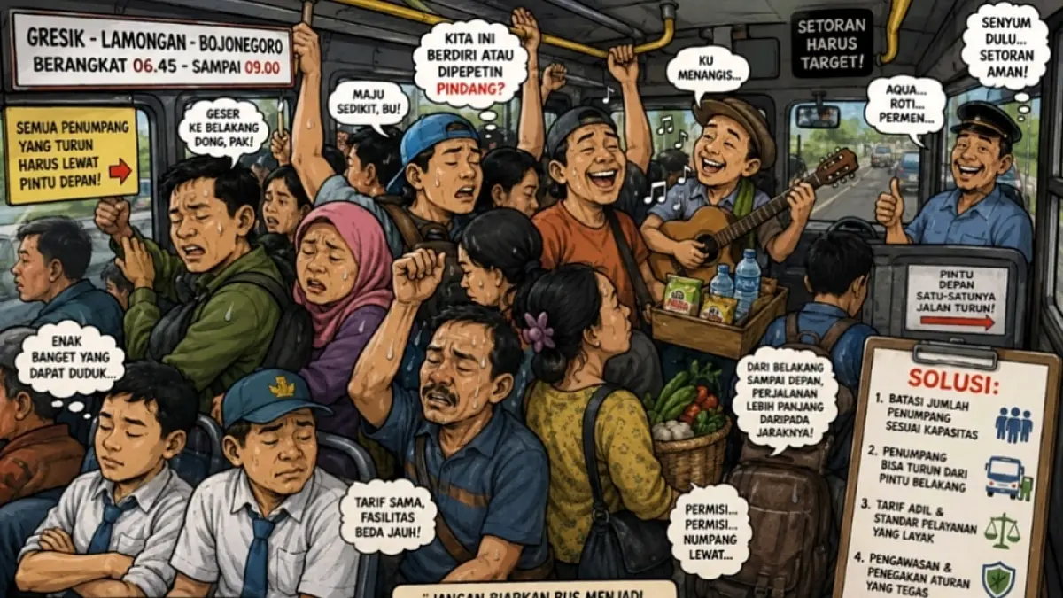 Ilustrasi Cerpen Pindang Berjalan. (AI) 