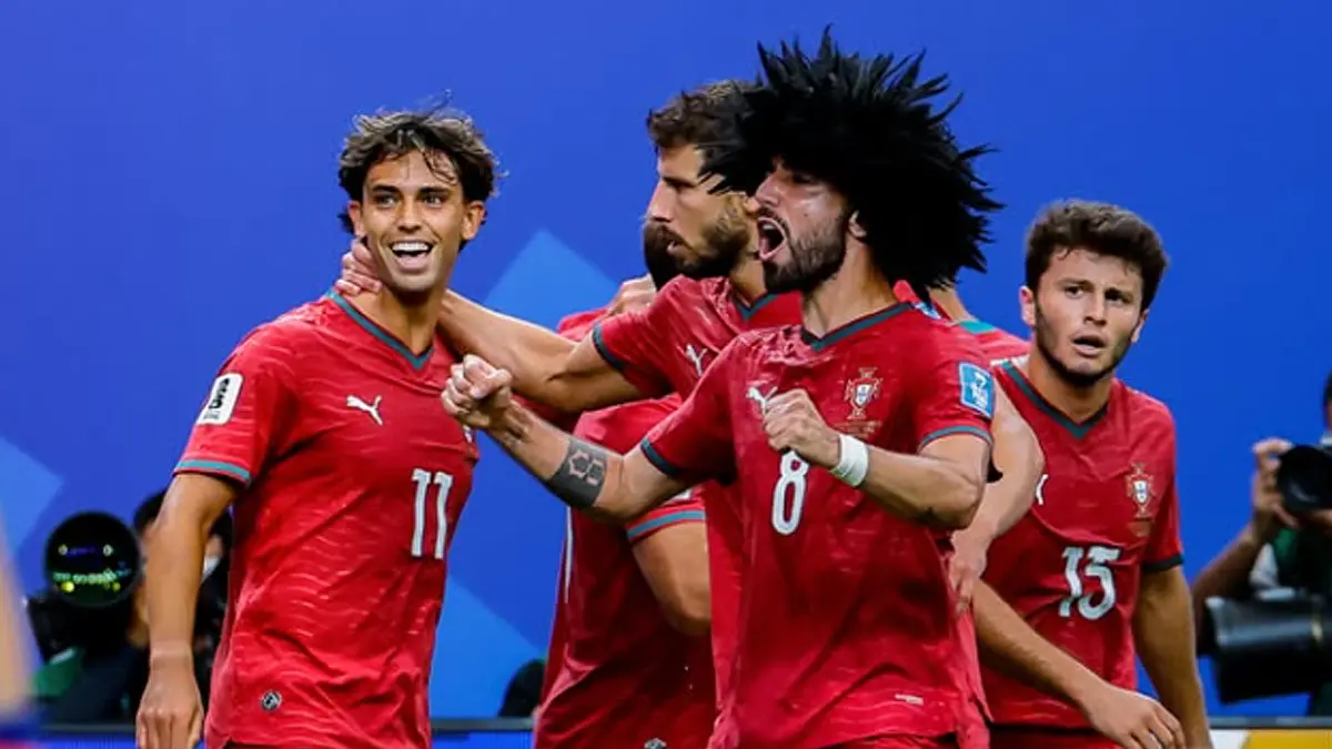 Striker Portugal, Joao Felix ketika merayakan gol. (INSTAGRAM JOAO FELIX)