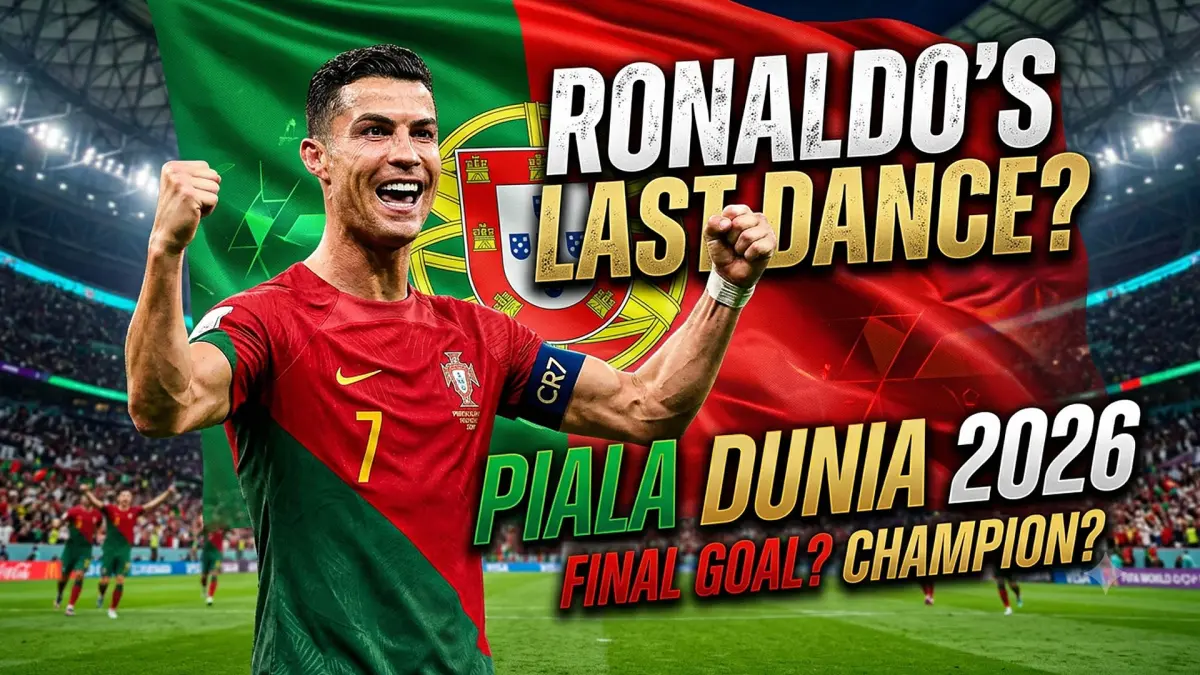 Last Dance Cristiano Ronaldo di Piala Dunia 2026. (AI/ANDHIKA FERIAWAN/RADAR BOJONEGORO)