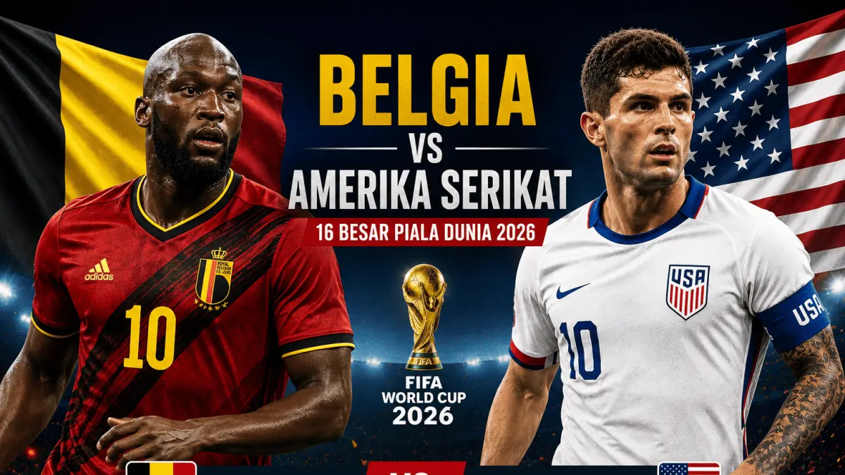 Tebak Skor Amerika Serikat vs Belgia: Duel Kuda Hitam, Setan Merah Difavoritkan Melaju (AI/Farhan Reza Ardiansyah/JAWAPOS RADAR BOJONEGORO)