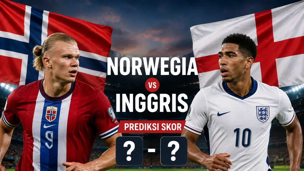 Prediksi Skor Perempat Final Piala Dunia 2026: Norwegia vs Inggris, Haaland Tantang Dominasi Three Lions (AI/ Farhan Reza Ardiansyah/RADAR BOJONEGORO)