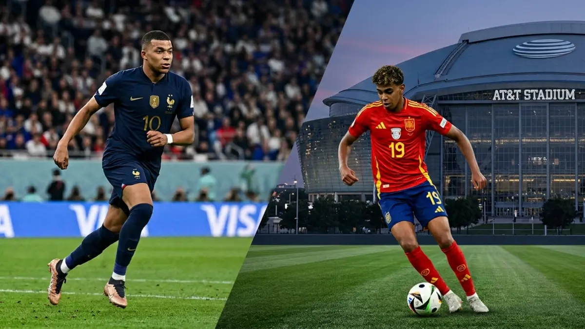 Ilustrasi Mbappe vs Lamine Yamal (AI/ Farhan Reza/ Radar Bojonegoro)