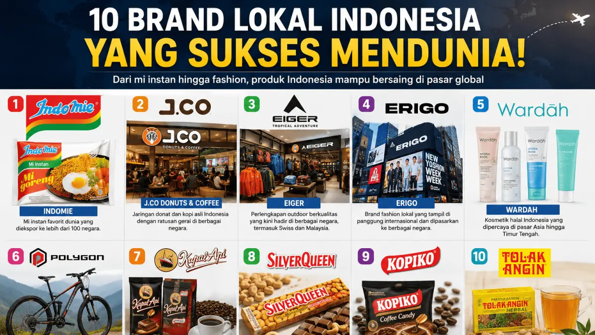 10 brand lokal yang mendunia(AI/FARHAN REZA/RADAR BOJONEGORO)