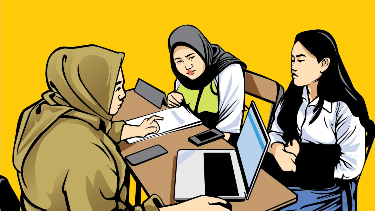 ILUSTRASI SISWA (AINUR OCHIEM/RADAR BOJONEGORO)