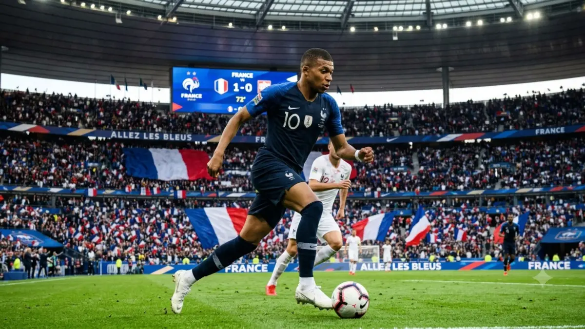 Kylian Mbappé menjadi salah satu nama terbesar dalam dunia sepak bola modern. (AI/ANDHIKA FERIAWAN/RADAR BOJONEGORO)