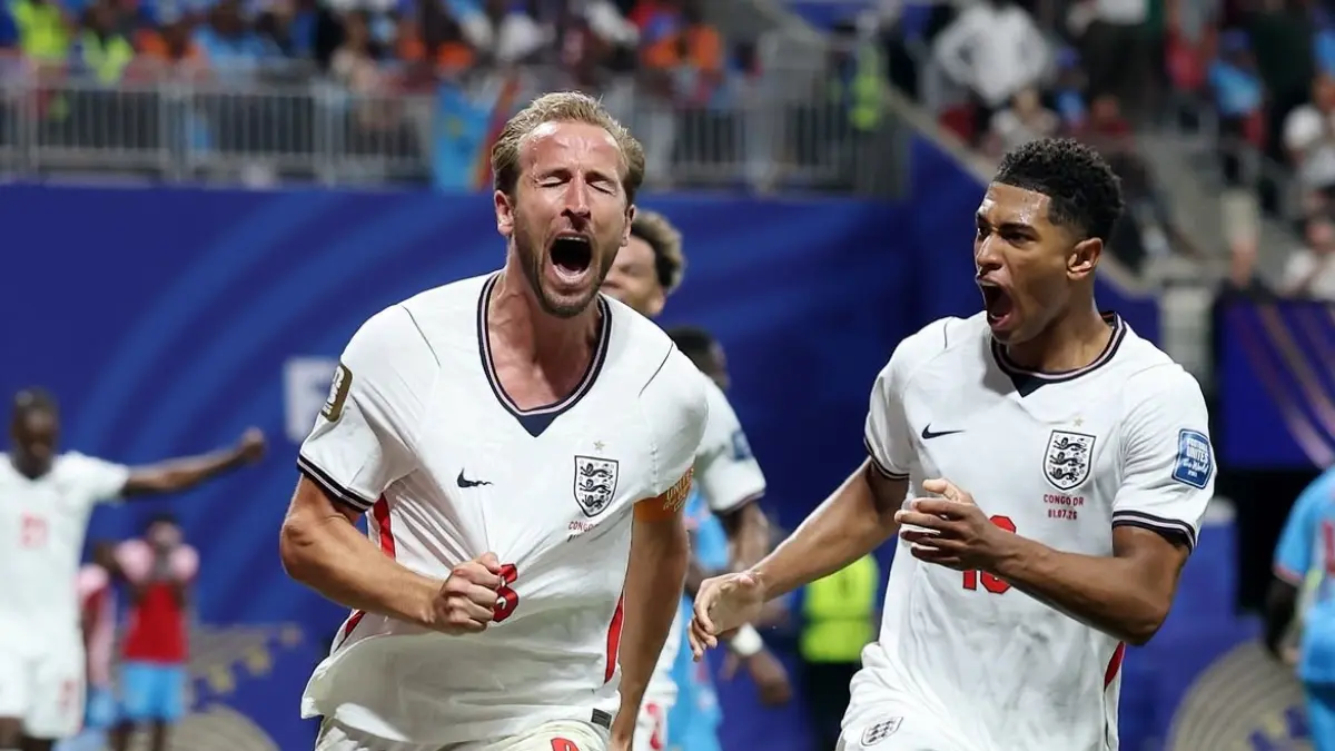 Harry Kane dan Bellingham saat  merayakan gol. (INSTAGRAM HARRY KANE)
