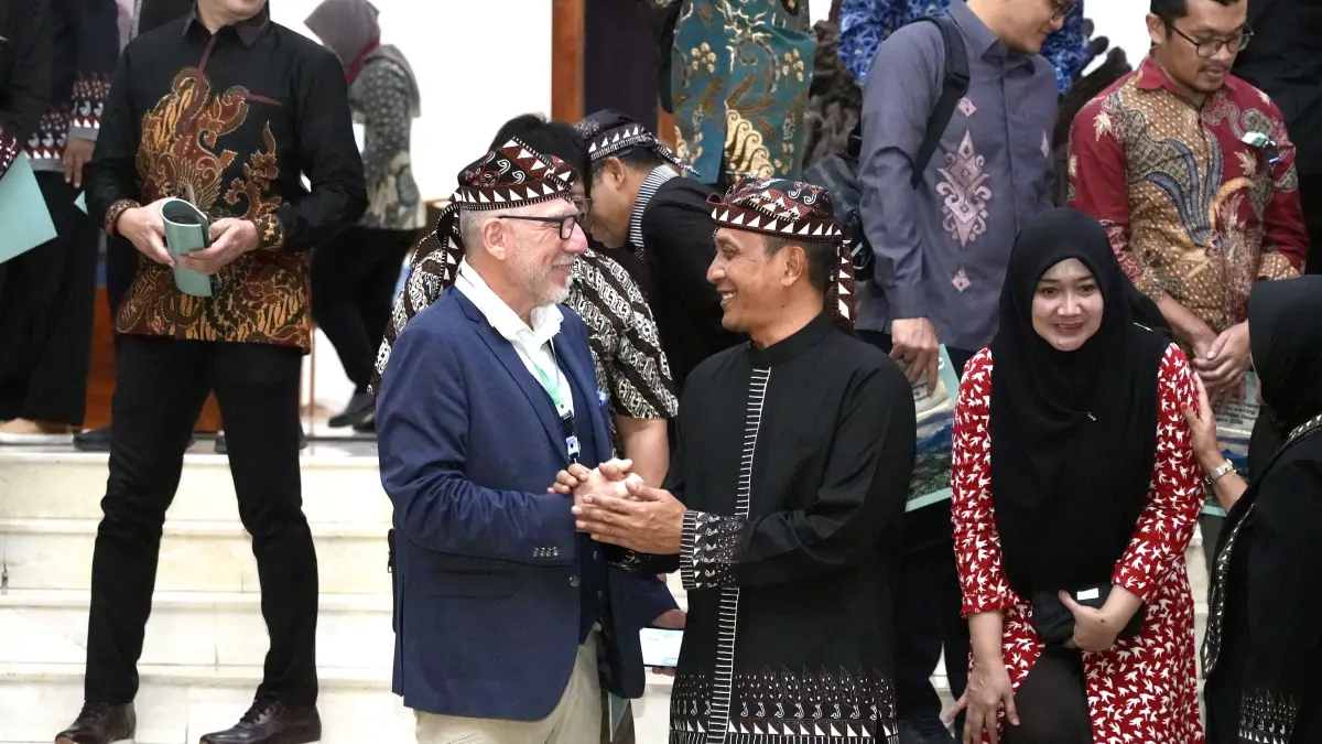 OPTIMIS UGGp: Pemkab Bojonegoro menyambut kedatangan tim asesor UNESCO di Gedung Putih, Senin (27/7). Untuk proses validasi Aspiring UNESCO Global Geopark yang akan berlangsung hingga 31 Juli 2026