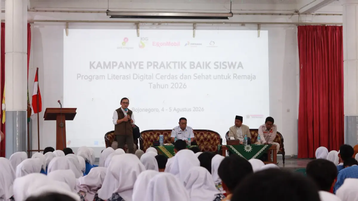 CYBERBULLYING: Kampanye Praktik Baik Siswa dan Pendampingan Guru digelar di aula SMAN Kalitidu.