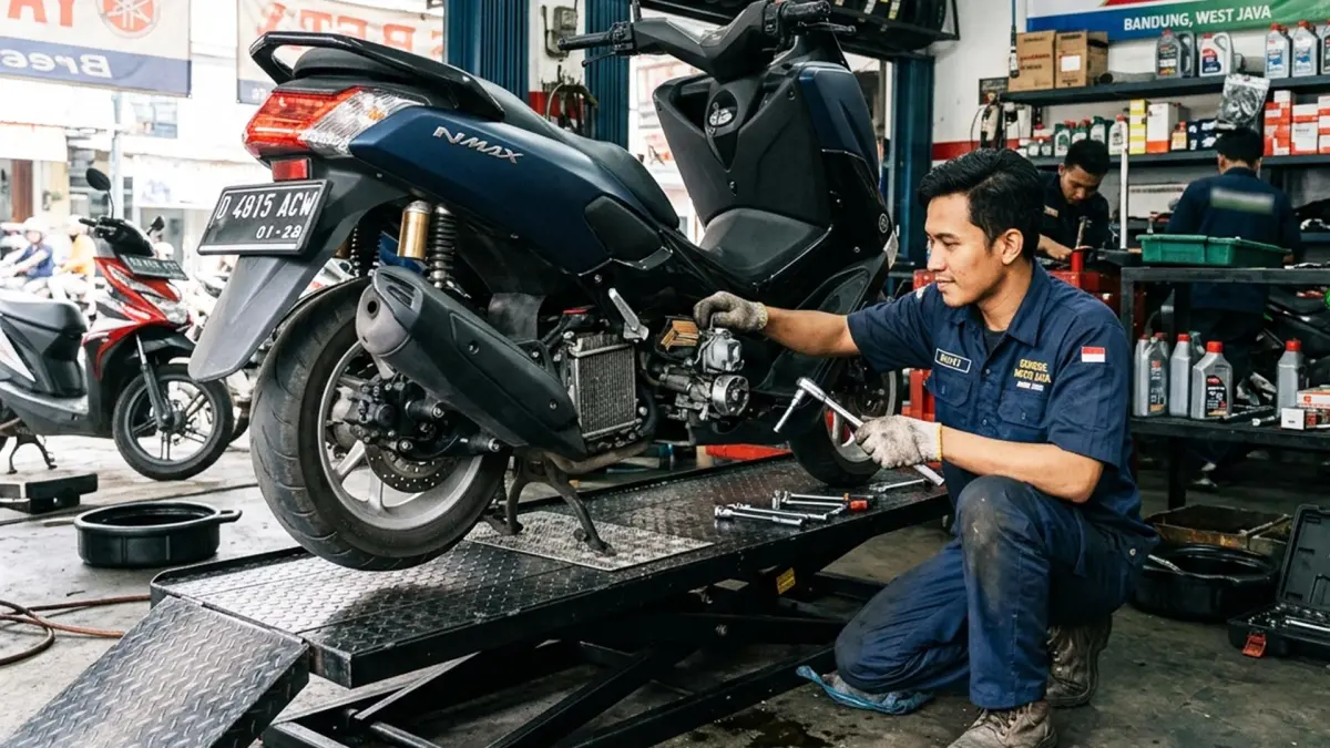 Tidak pernah membersihkan Injeksi dapat menyebabkan motor mulai terasa brebet, tarikan berat, hingga konsumsi BBM menjadi lebih boros. (GEMINI AI/ANDHIKA FERIAWAN/RADAR BOJONEGORO)