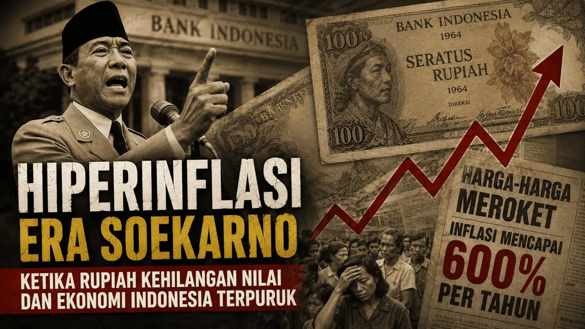 Ilustrasi foto Hiperinflasi era soekarno (AI/RADAR BOJONEGORO
