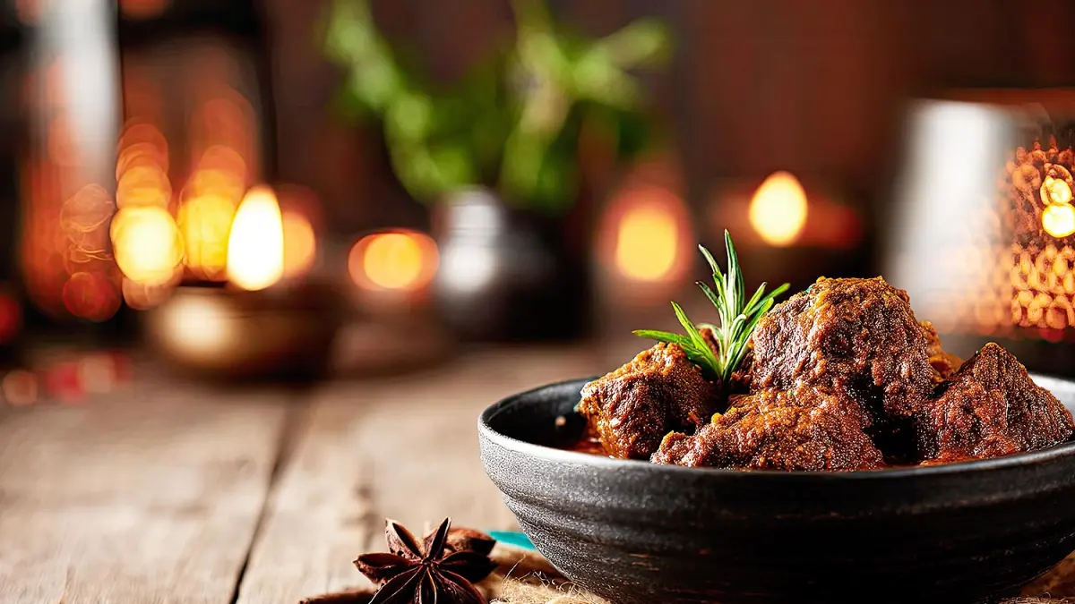 Rendang, salah satu makanan bersantan yang dipercaya bisa mengakibatkan kolesterol naik, benarkan itu ?