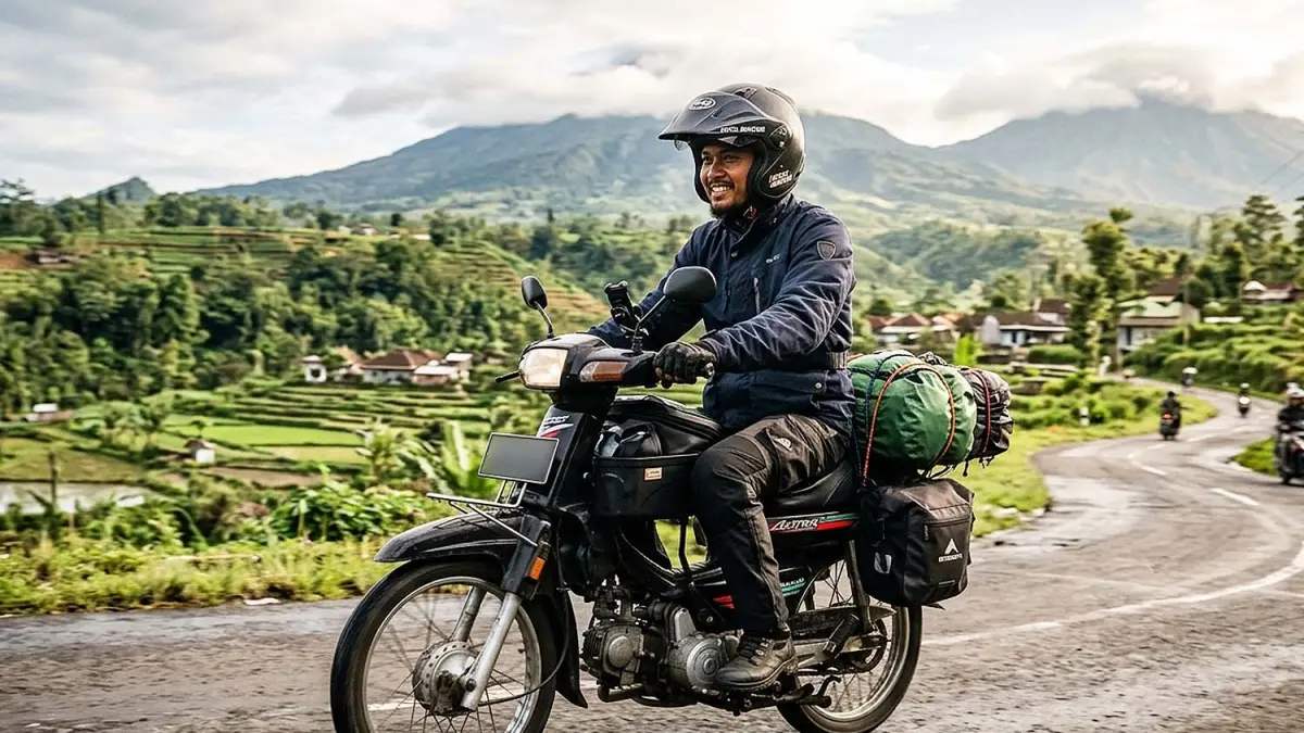 Grand Astrea salah satu motor bebek lawas yang terkenal irit bahan bakar. (GEMINI AI/ANDHIKA FERIAWAN/RADAR BOJONEGORO)