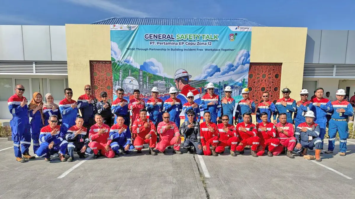 Foto bersama General Safety talk PT. Pertamina EP Cepu Zona 12 