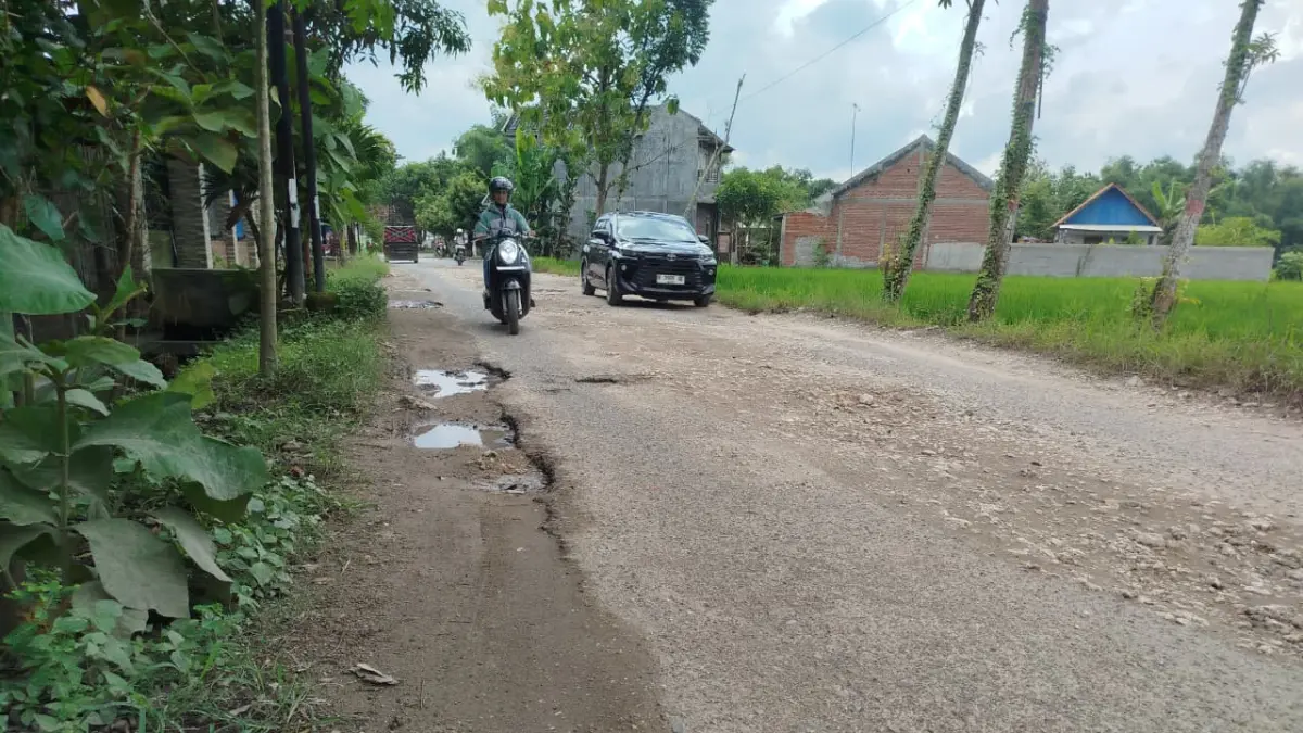  MASUK USULAN: Jalan Medang - Jatirejo di wilayah Kecamatan Blora yang masuk usulan IJD. (ACHMAD SYAEROYZI/RDR.BJN)