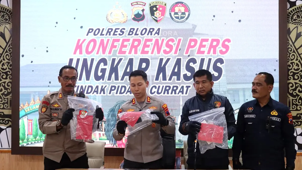 MERESAHKAN: Polres Blora mengamankan DAW, residivis spesialis pembobolan rumah yang meresahkan warga.&nbsp;(IST./RDR.BJN) 