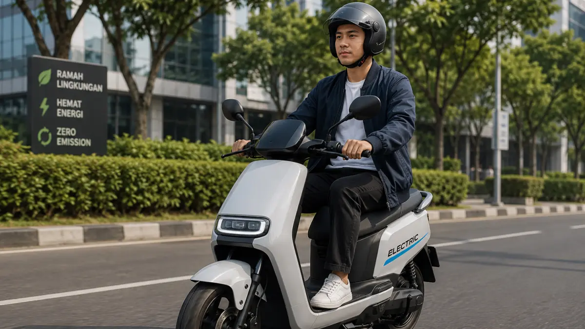 Keunggulan motor listrik yang tidak ada di motor konvensional. (AI/ANDHIKA FERIAWAN/RADAR BOJONEGORO)