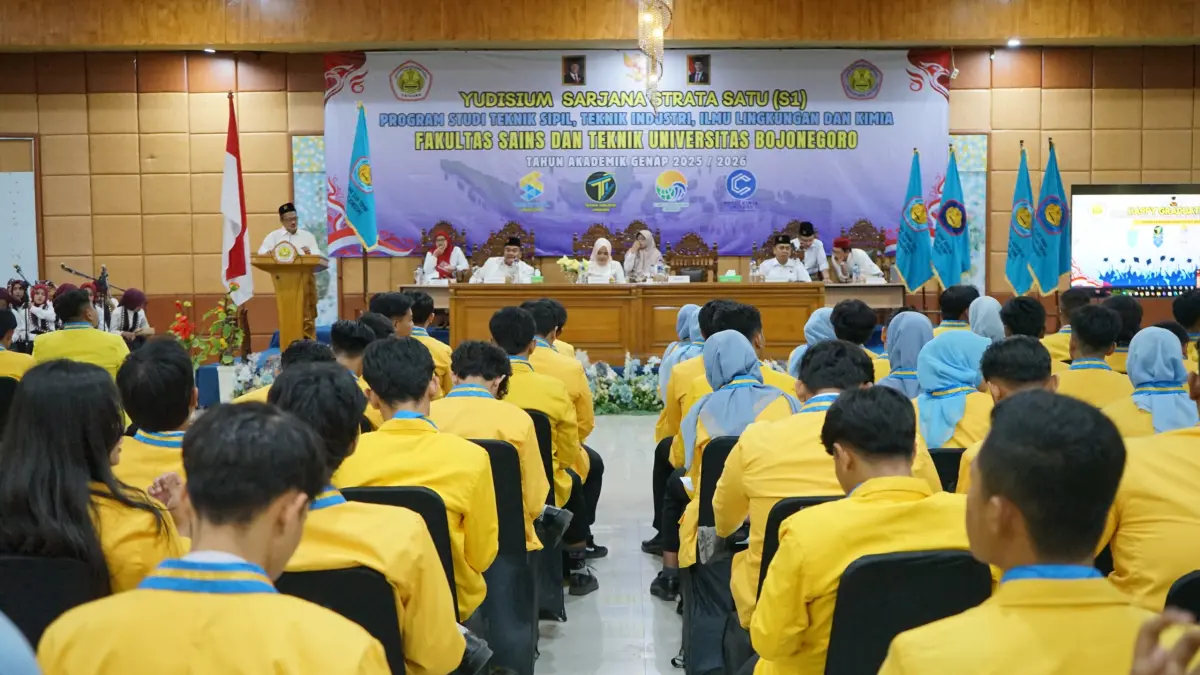 YUDISIUM: Sebanyak 151 sarjana dari empat prodi Fakultas Saintek Unigoro dinyatakan lulus dan mengikuti yudisium. (UNIGORO FOR RADAR BOJONEGORO)