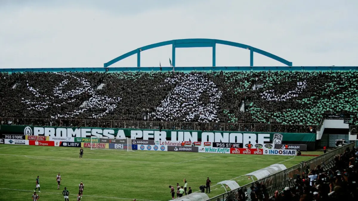 Brigata Curva Sud, salah satu basis fans PSS Sleman. (X @BCSXPSS_1978)