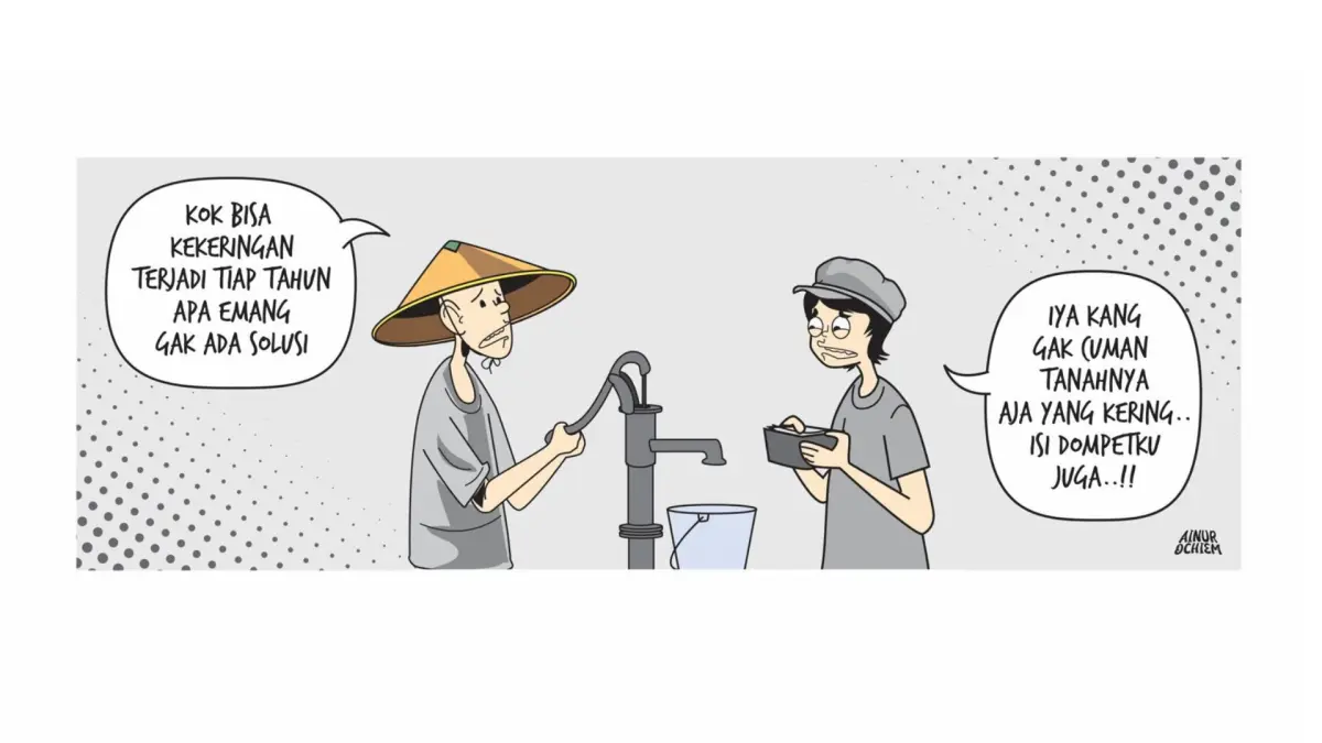 Ilustrasi air sumur mengering. (AINUR OCHIEM/RADAR BOJONEGORO)