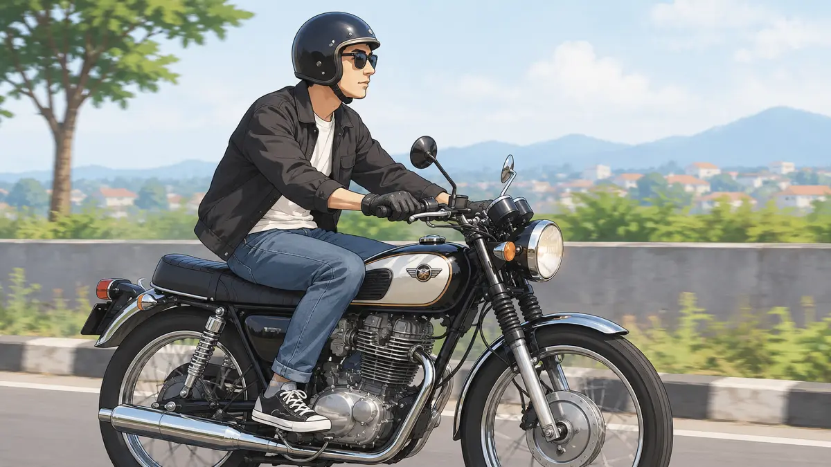 Motor retro masih disukai dari segi desain. (AI/ANDHIKA FERIAWAN/RADAR BOJONEGORO)