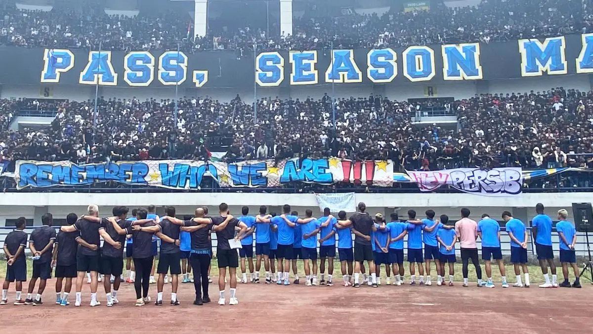 Jumlah suporter pada laga Persib vs PSM pada pekan awal jadi yang terbanyak. (PERSIB) 