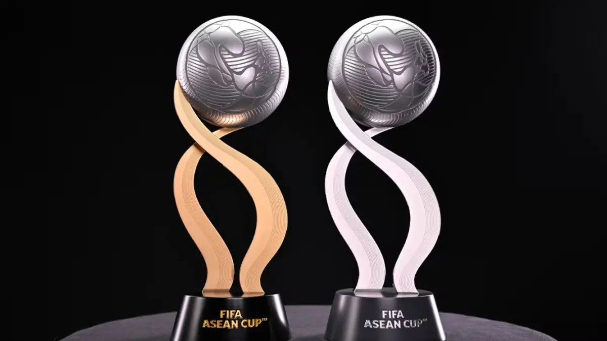 Ini dia rupa dari piala Fifa Asean Cup 2026 yang akan digelar di Indonesia dan Hongkong. (DOK. FIFA)