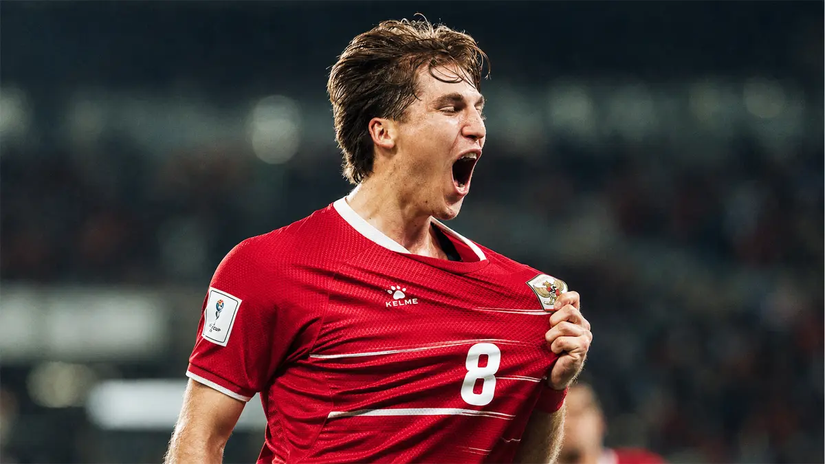 Debut Luke Vickery langsung cetak Assist bersama Timnas Indonesia. (INSTAGRAM/ANDHIKA FERIAWAN/RADAR BOJONEGORO)