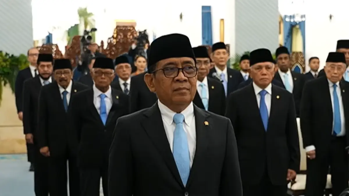 Pratikno dilantik jadi ketua Wantimpres, Jumat (2/10). (YOUTUBE SEKRETARIAT NEGARA)