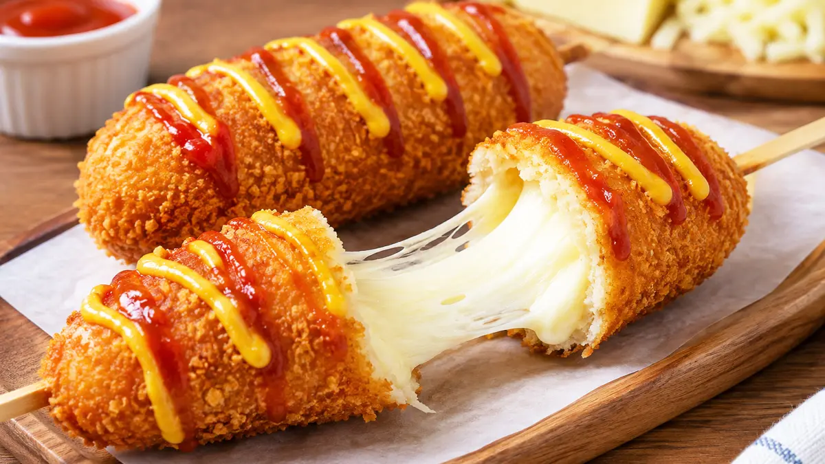 Resep corndog mozzarella. (AI/ANDHIKA FERIAWAN/RADAR BOJONEGORO)