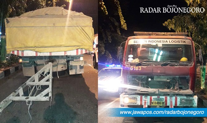 Tewas Dihantam Gandengan Truk Silog