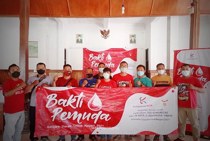 Anak Motor Bold Riders dan Karta di Lamongan, Bojonegoro Gelar Donor