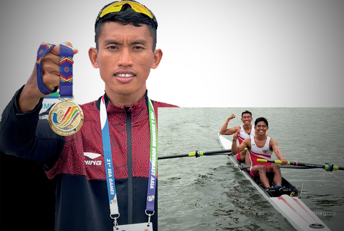 PRESTASI: Kopda Mar Jefri Ardianto harumkan Indonesia usai menyabet medali emas SEA Games 2021 Hanoi, Vietnam, Sabtu (14/5). (Istimewa For RDR.BJN)