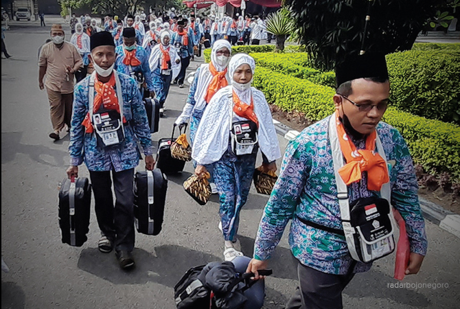 TAHAP AKHIR: Para jemaah haji, Minggu dan Senin nanti mulai tiba di Bojonegoro. (Dokumentasi RDR.BJN)