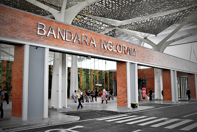 MEMBANGUN KAWASAN: Bandara Ngloram di Kecamatan Cepu. Citilink kembali akan mendarat dua kali seminggu dimulai 27 Januari. (Dokumentasi/RDR.BLORA)