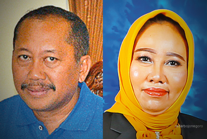Soehadi Moeljono, Ketua DPD NasDem (kiri) dan Mitro’atin, Ketua DPD Golkar (Istimewa For RDR.BJN)