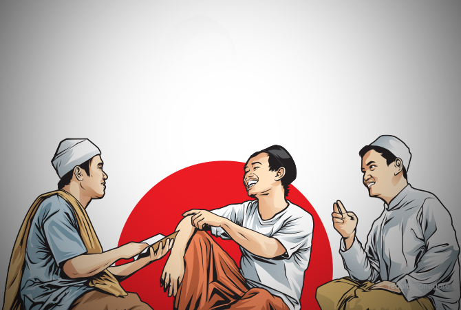 Ilustrasi santri (AINUR OCHIEM/RDR.BJN)