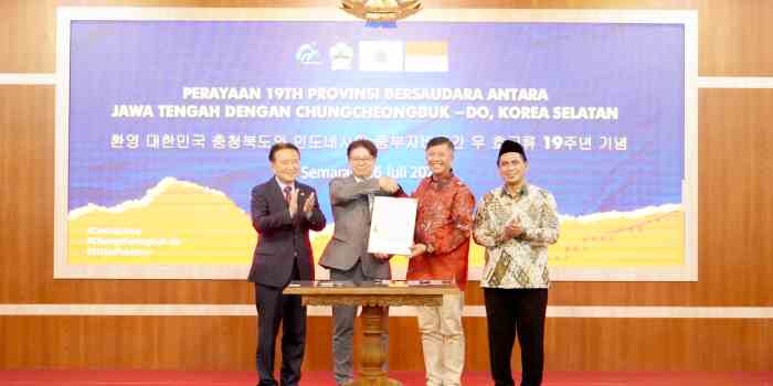 KERJASAMA: Penandatanganan kerjasama antara KITB dengan perusahaan asal Korea Selatan untuk membangun kawasan technopark. (IST)